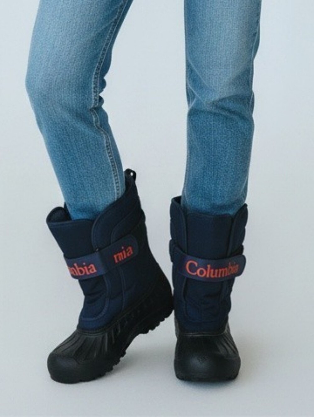 Columbia Kids Powderbug Snowlite Strap Winter Snow Boots – Collegiate Navy / Spi